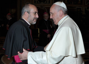 Il vescovo Marconi con papa Francesco