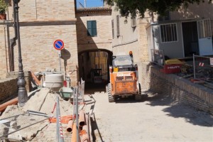 I lavori in via Campo dei fiori