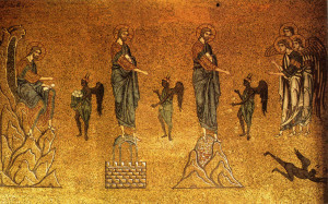 Tentazioni di Cristo, mosaico nella Basilica di San Marco (Venezia)