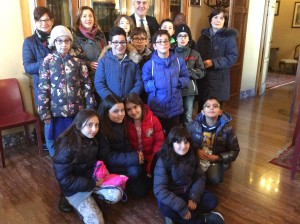 Il Primo cittadino con gli studenti della 4^ classe 