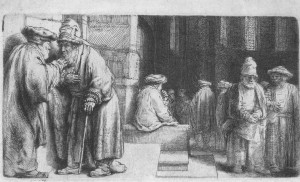 Rembrandt, Farisei al tempio
