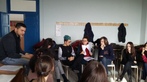 Gli studenti con il regista Francesco Facciolli