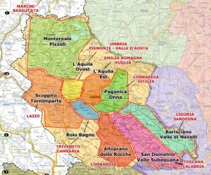 Mappa_sito_L_Aquila_Del La suddivisione della Diocesi dell'Aquila nei gemellaggi