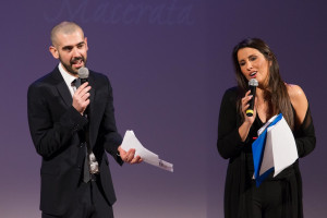 Simona Rolandi e il presidente di Pindaro Eventi Michele Spagnuolo