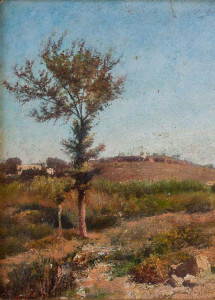 Silvestro Lega-Paesaggio Toscano (1) Paesaggio Toscano (Silvestro Lega)