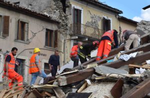 Le squadre di soccorso attive ad Arquata del Tronto