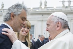 Andrea Bocelli e papa Francesco