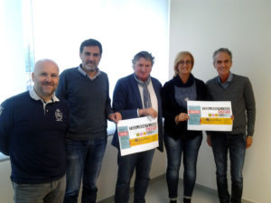 Da sinistra, Fabio Mazzocchetti, Rodolfo Frascarello, il sindaco Giuseppe Pezzanesi, l'assessore Orietta Leonori e Michele Pecora