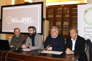 Cs Gran Gala sport 2017 (1) Durante la conferenza stampa di presentazione Galà dello Sport 2017, da sinistra: Gianni Giuli, Michele Spagnuolo, Alferio Canesin e Giovanni Torresi