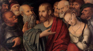 cranach-g-cristo-e-la-donna-adultera