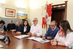La conferenza stampa di presentazione  del progetto di pedonalizzazione di piazza della Libertà
