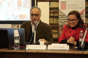 Il rettore Francesco Adornato e la prof.ssa Arianna Fermani