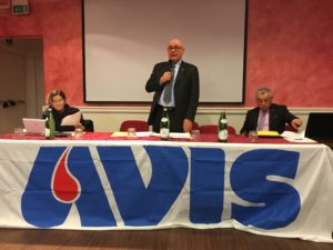 Da sinistra la segretaria Paparoni, il presidente Gironacci e il tesoriere Caprioli 