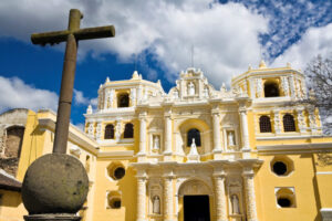 Cross in front of La Merced in Antigua