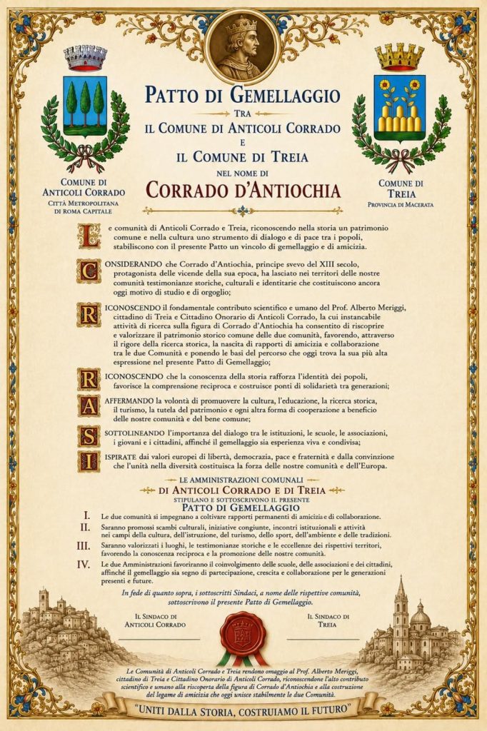 Locandina della manifestazione dedicata a Giovanni Spadolini a Treia il 3 ottobre 2026